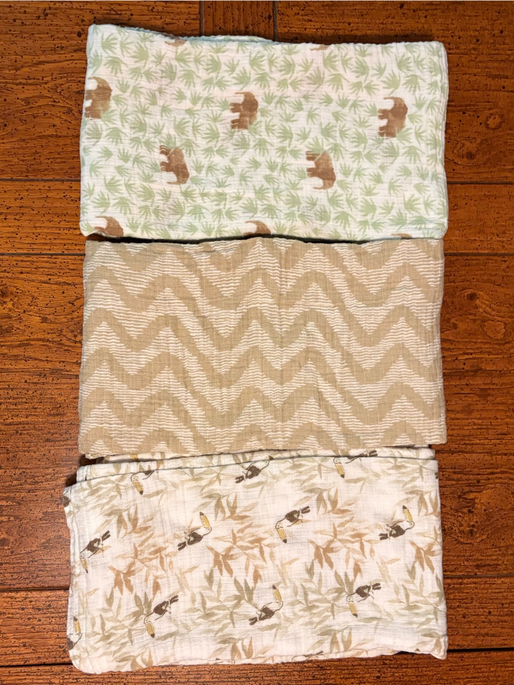aden + anais essential Muslin Cotton Baby Swaddle Blankets, Set of 3- Tanzania